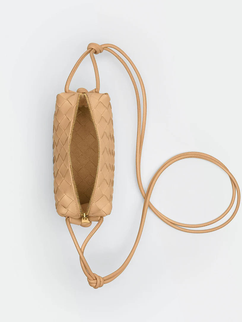 Bottega Veneta - Mini sac bandoulière en cuir Intrecciato