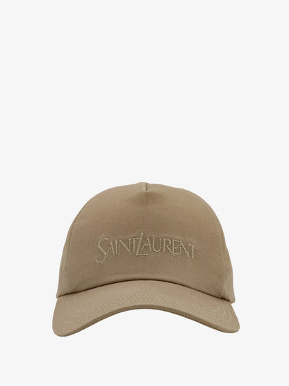 Saint Laurent - Casquette en coton et en lin