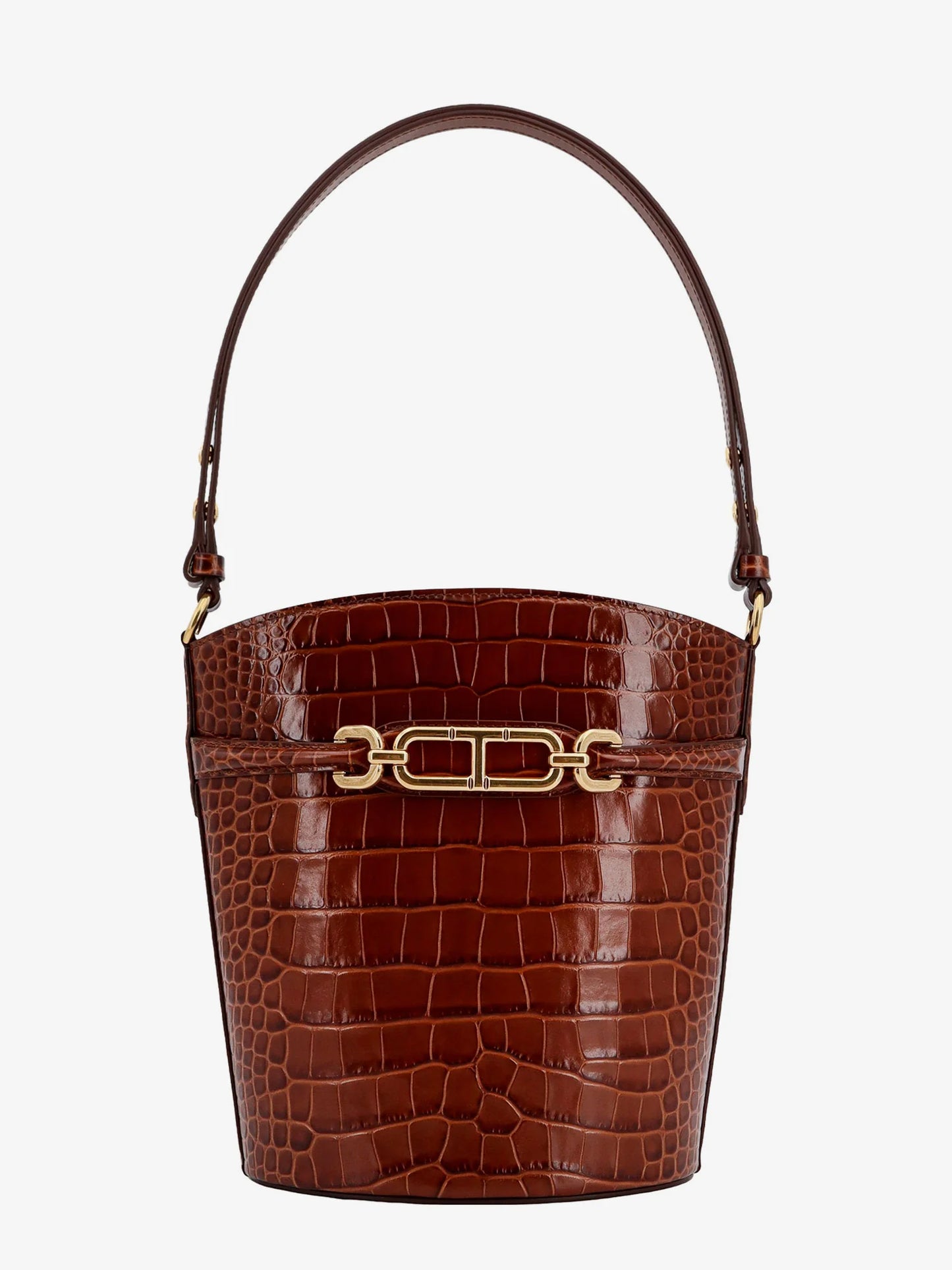 Tom Ford - sac bucket en cuir avec logo Whitney T