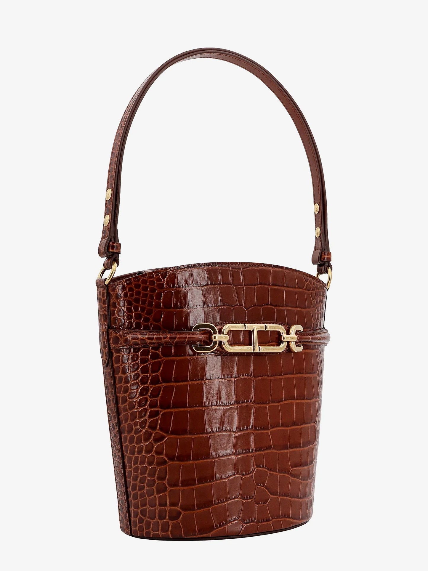 Tom Ford - sac bucket en cuir avec logo Whitney T