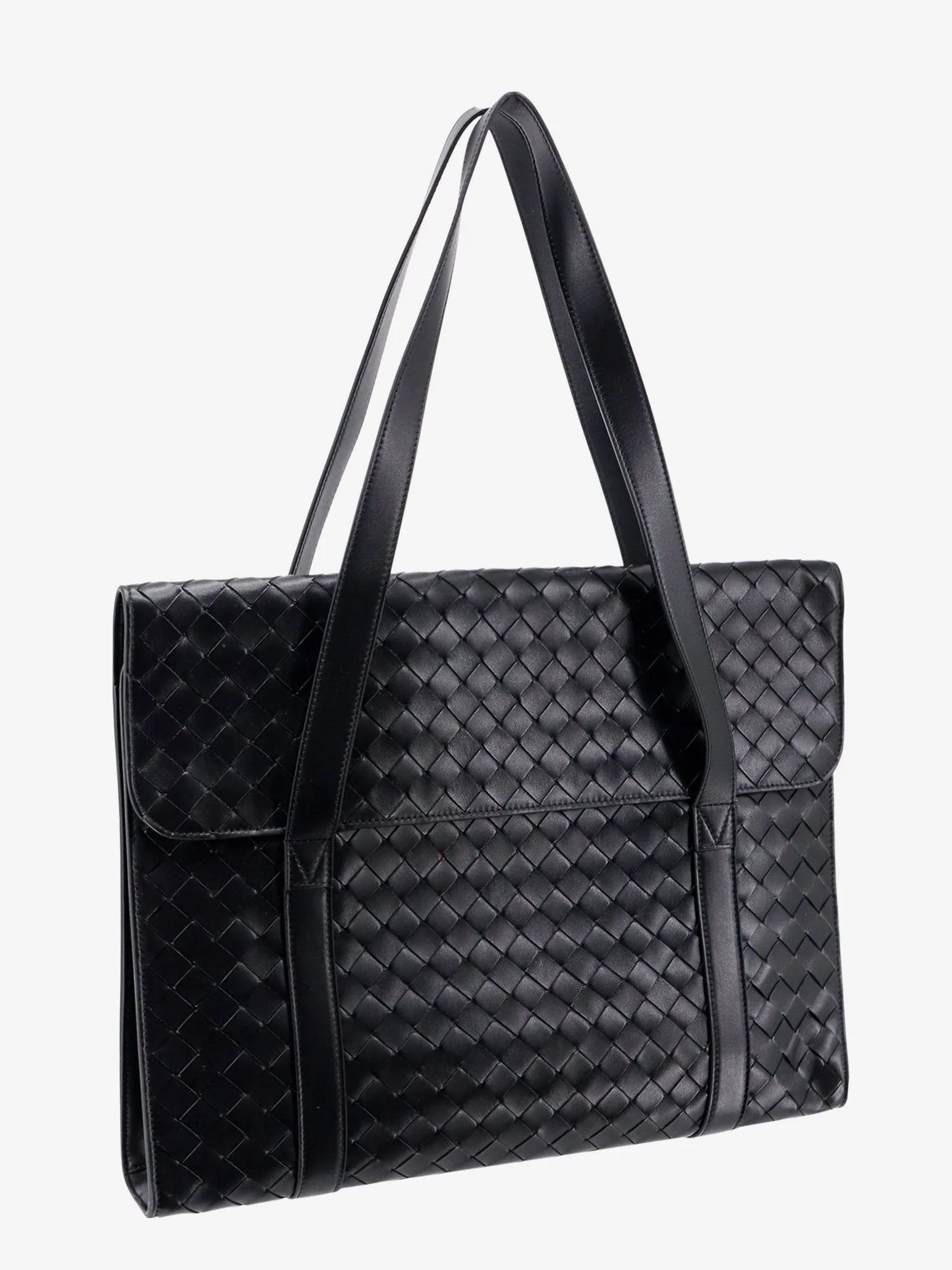 Bottega Veneta - Sac bandoulière en cuir avec motif Intrecciato