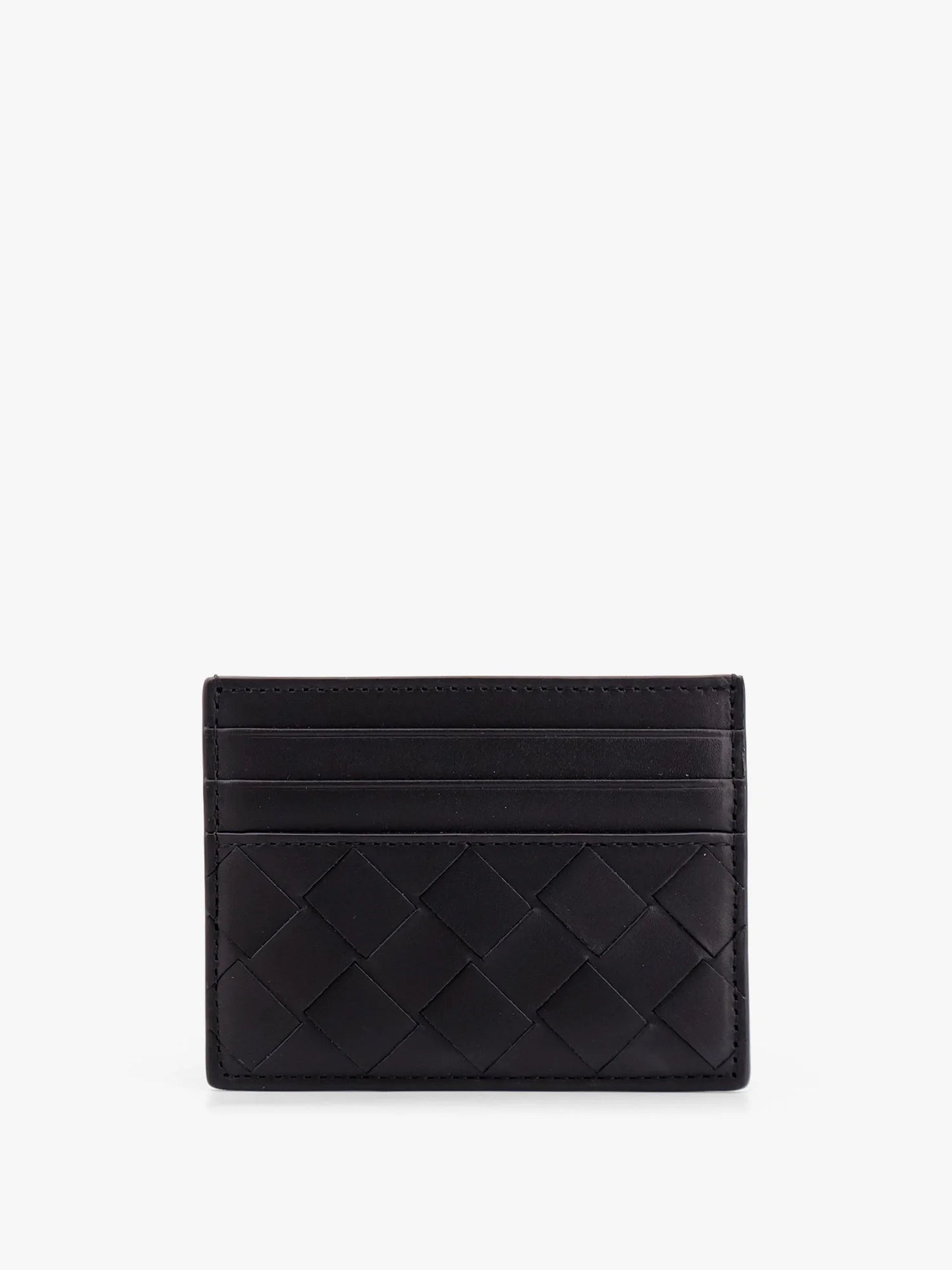 Bottega Veneta - Porte-cartes en cuir avec motif Intrecciato