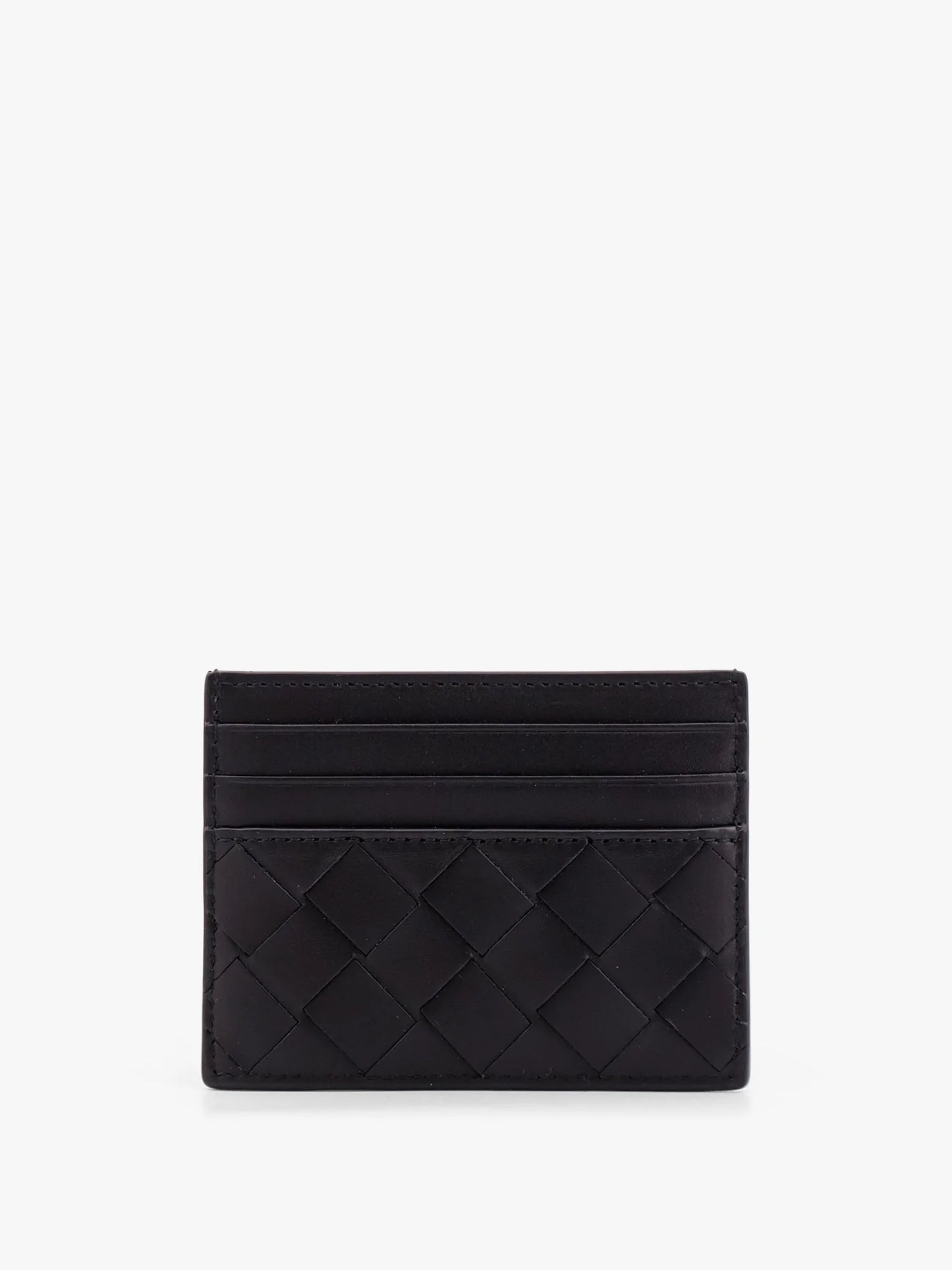 Bottega Veneta - Porte-cartes en cuir avec motif Intrecciato