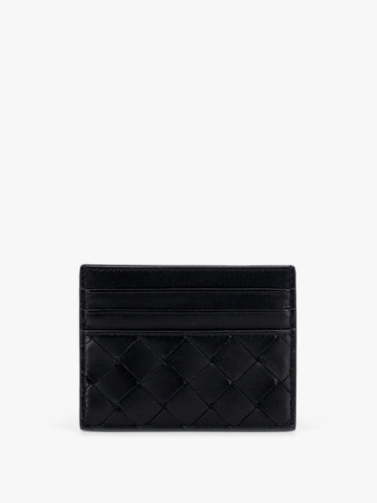 Bottega Veneta - Porte-cartes en cuir à motif tissé