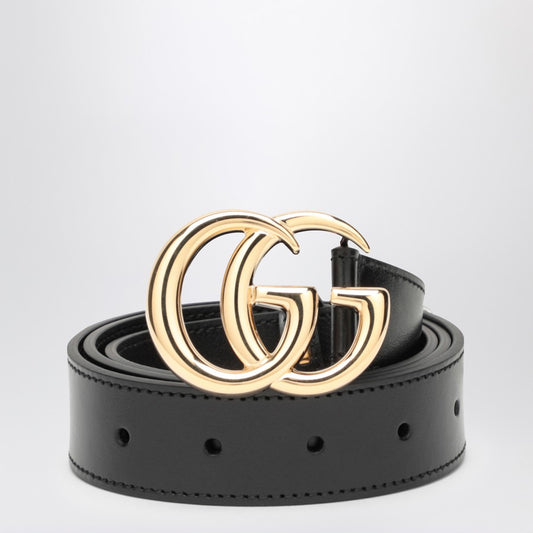 Gucci - Ceinture noire avec boucle Double GG