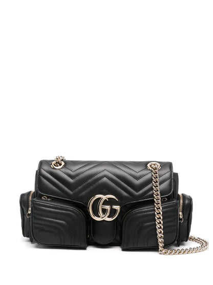 Gucci - petit sac porté épaule à motif GG Marmont