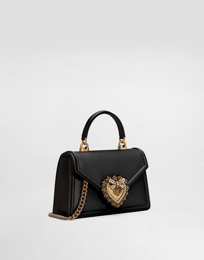 Dolce & Gabbana. - PETIT SAC DEVOTION EN CUIR DE VEAU LISSE