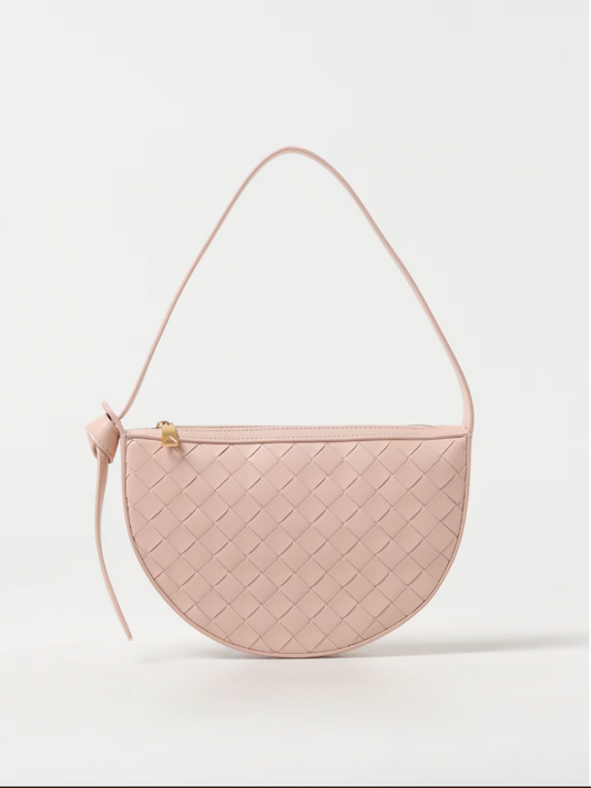 Bottega Veneta - Sacoche en cuir blanc Sunrise avec tissage