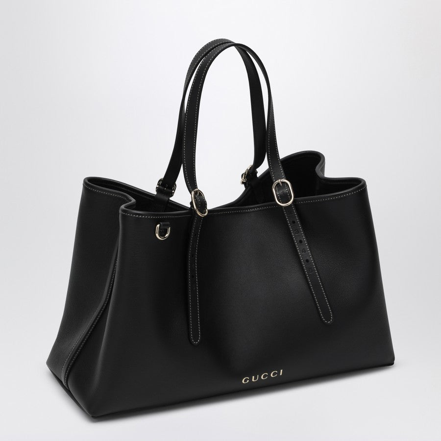 Gucci - Sac shopping moyen GG Emblem noir