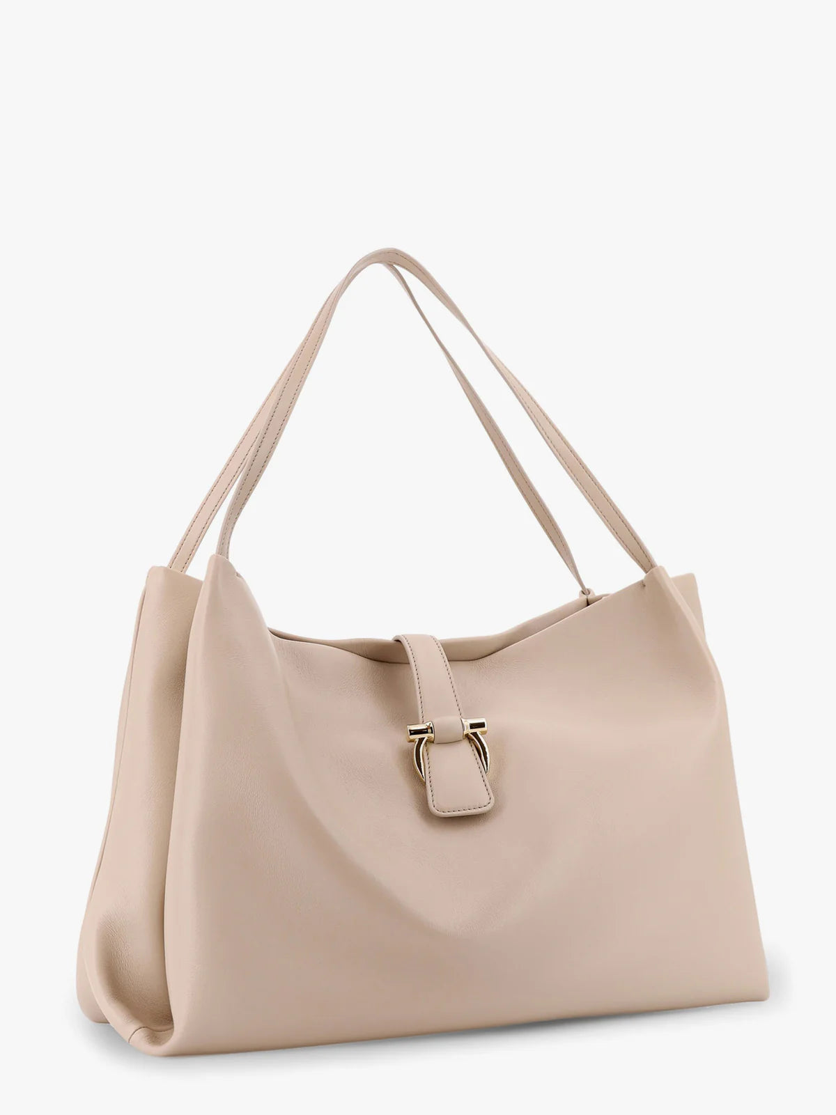 Ferragamo - Sac à bandoulière en cuir beige